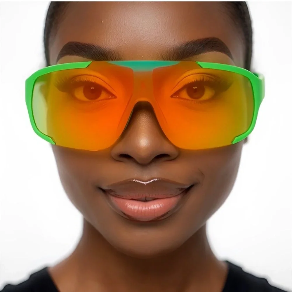 Women Sunglasses Sport Cycling‎ Running UV Protection Neon Green Driving Outdoor